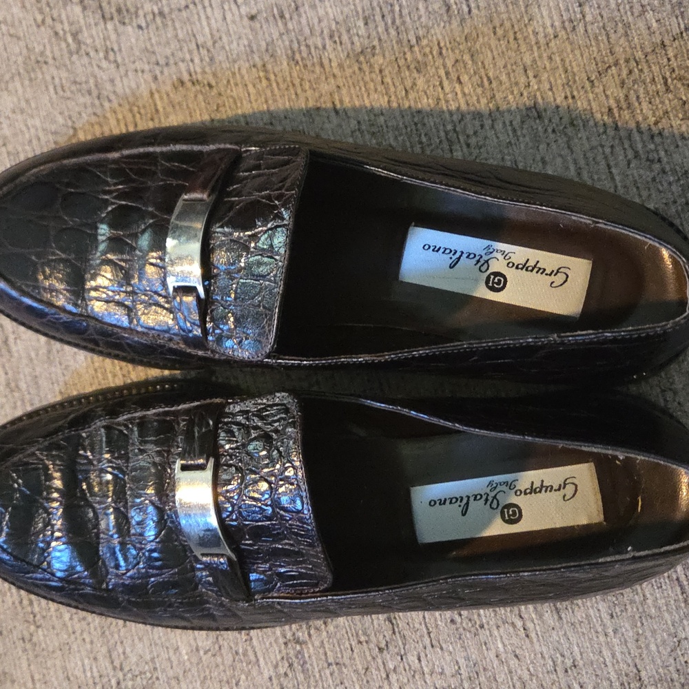 Vintage Gruppo Italiano for Saks Patent Leather Loafers Size 10